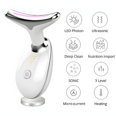 LED Neck And Face Massager For Wrinkle Removal And Skin Care