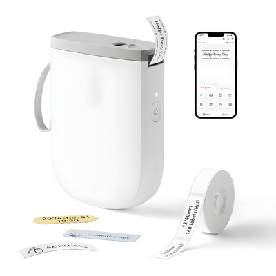 Bluetooth Label Printer Portable Wireless Thermal Printer Compact