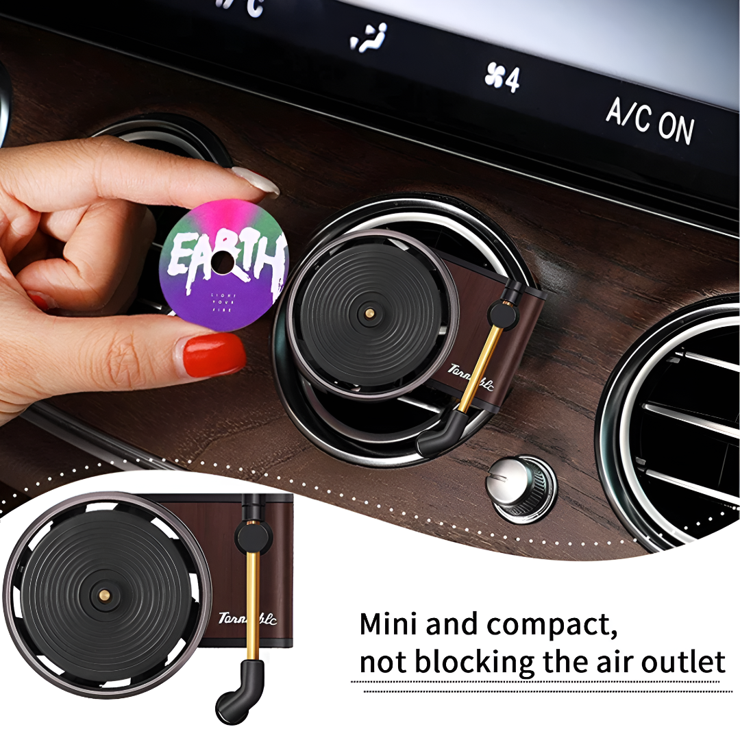 Record Player Air Freshener Car Vent Clip Scented Accessory