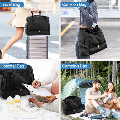 Large Capacity Travel Bag Durable Lightweight Spacious Luggage Tote