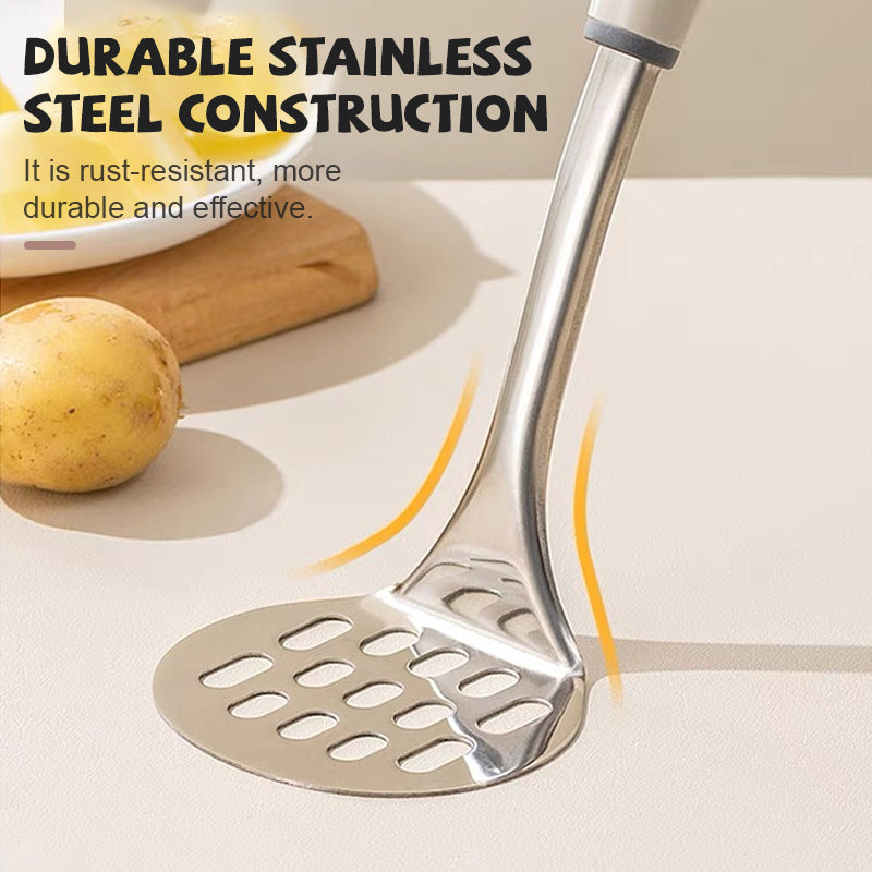 Manual Stainless Steel Masher For Effortless Food Mashing