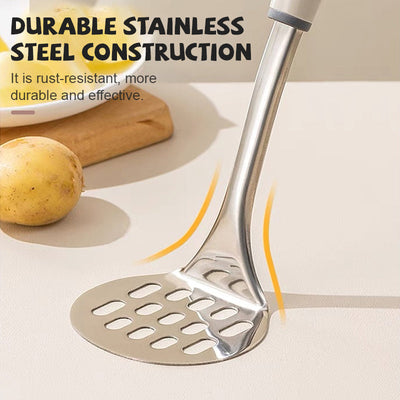 Manual Stainless Steel Masher For Effortless Food Mashing