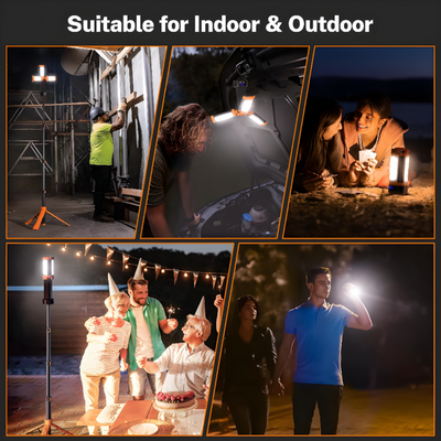 Rechargeable LED Camping Light With Adjustable Stand And Portable Design
