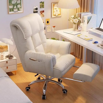 Executive Office Chair Reclining Seat With Leg Rest For Comfort