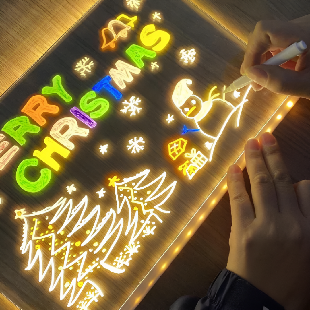 LED Light Up Drawing Board Creative Art Toy For Kids