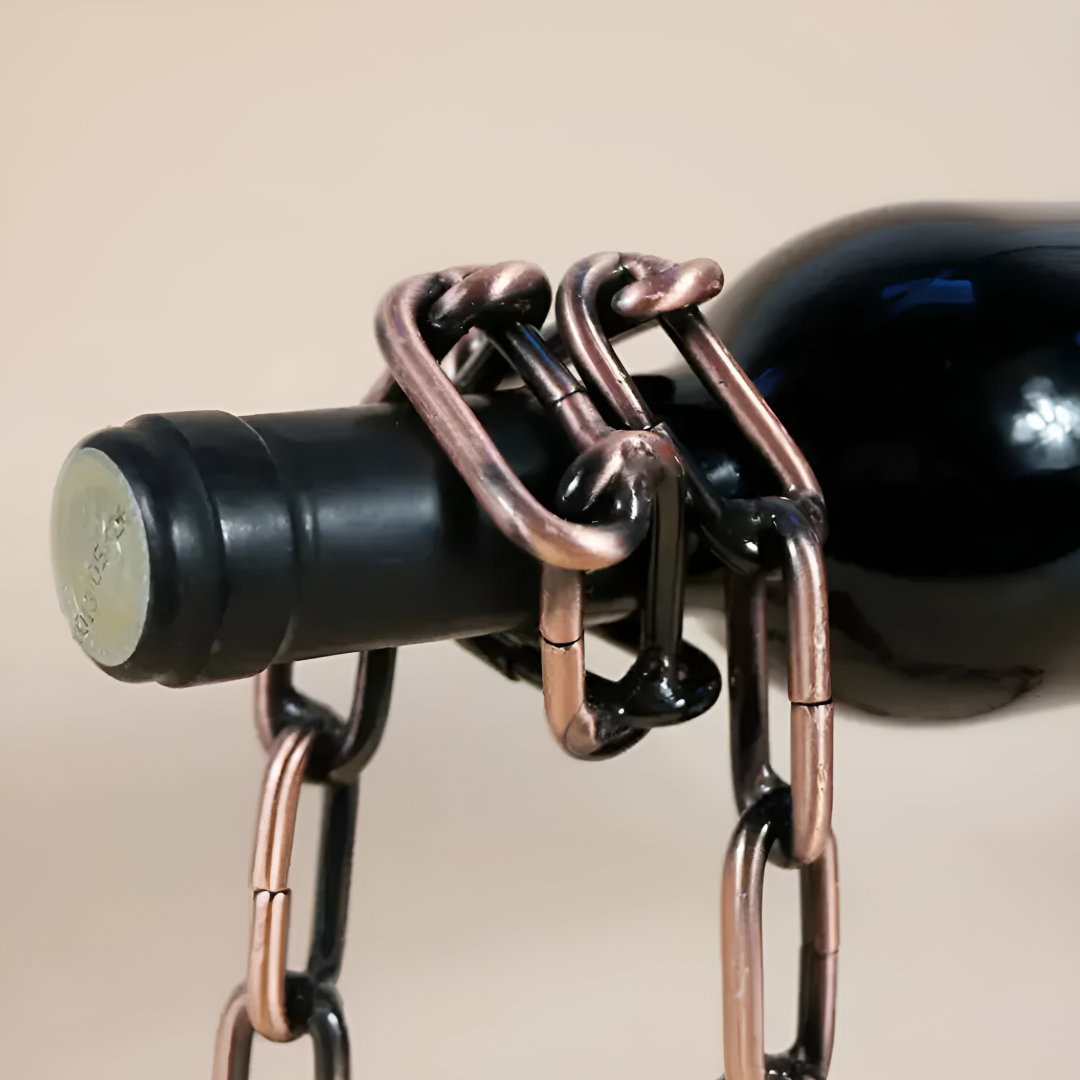 Floating Wine Bottle Holder Unique Chain Display Stand