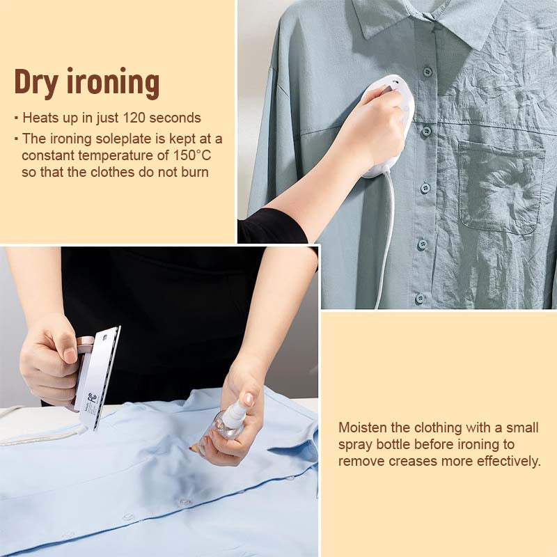 Dual Voltage Travel Iron Compact Lightweight Portable For Trips