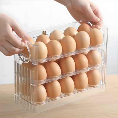 Egg Storage Holder Rack Kitchen Countertop Organizer Tray