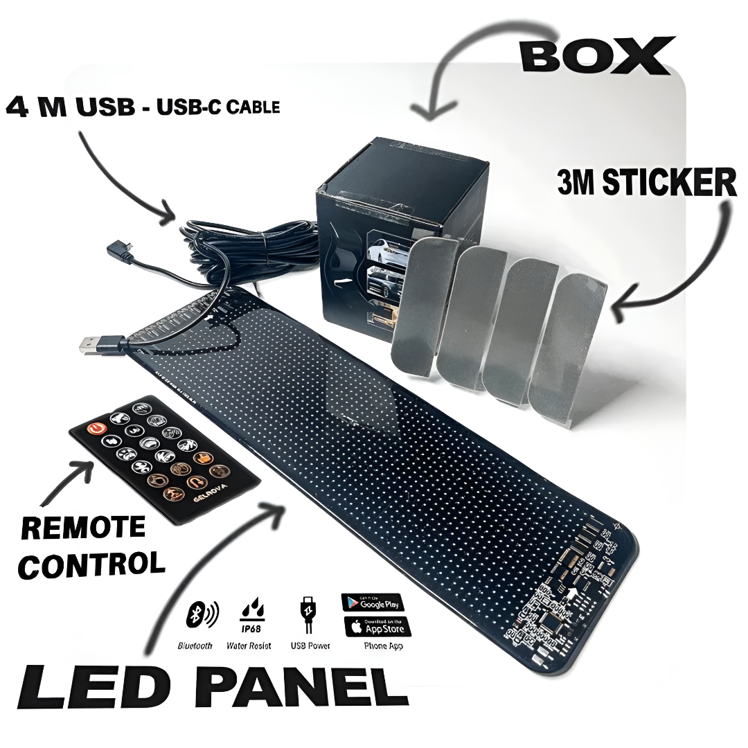 Car Window LED Display Bright Message Screen For Vehicles