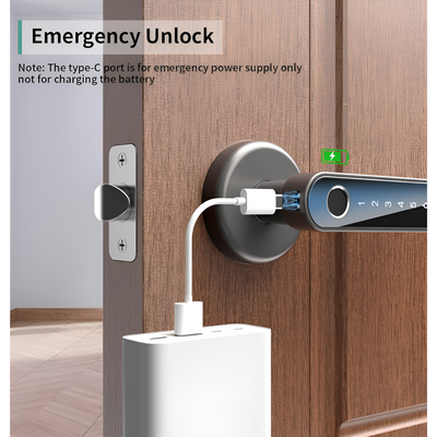Smart Fingerprint Door Lock Keypad Access Control Security