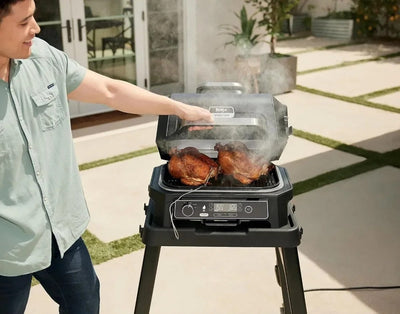 Outdoor Grill And Smoker XL 4-in-1 Electric BBQ Air Fryer Bake