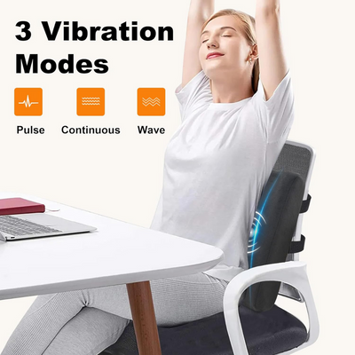Heated Lumbar Support Pillow With Soothing Massage Function