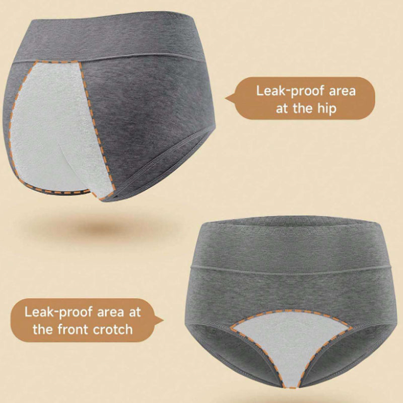 Women's High Waist Cotton Underwear Comfortable Lightweight Breathable