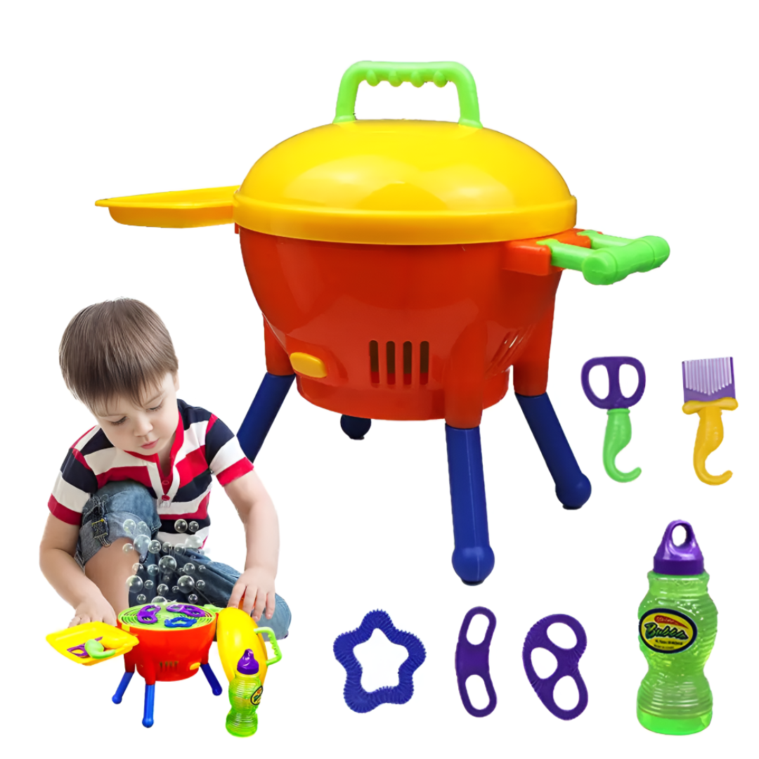 Bubble BBQ Grill Toy Fun Outdoor Playset For Kids
