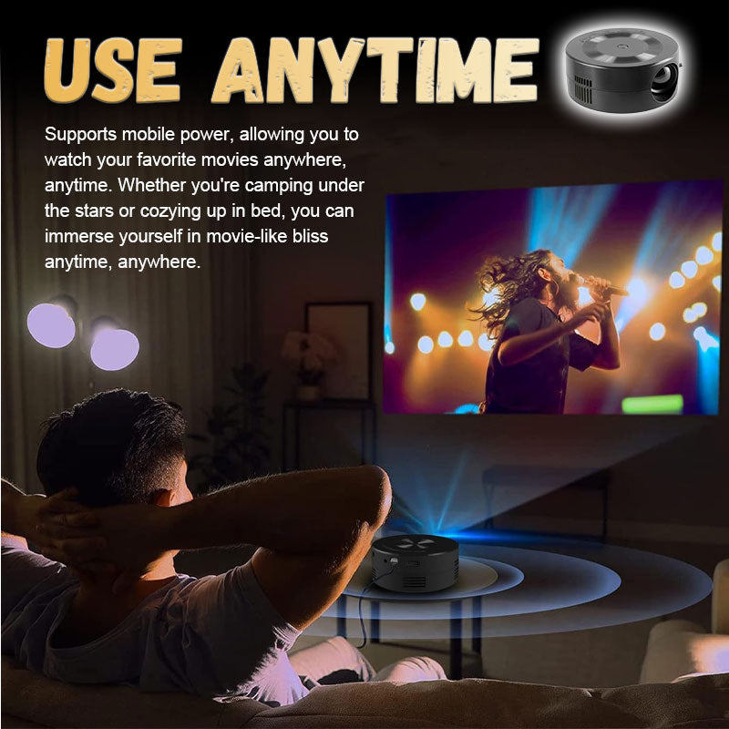 Mini LED Projector Portable Compact Home Theater Cinema Device