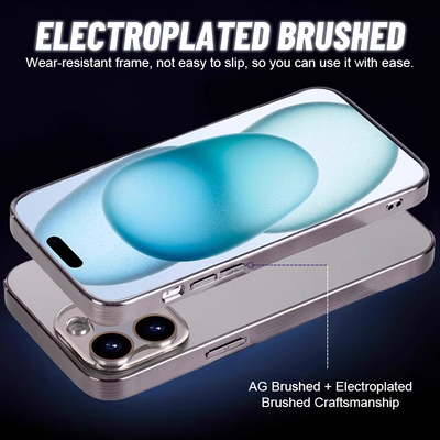Brushed Titanium Phone Case Durable Protective Cover For Smartphones