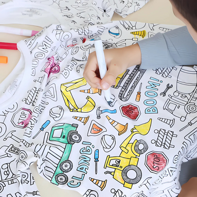 DIY Coloring Pajamas For Kids Creative Fun Wearable Art Set