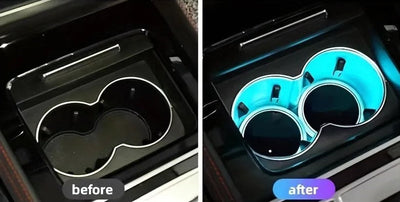 USB LED Car Cup Holder Light Luminous Anti Slip Waterproof Interior