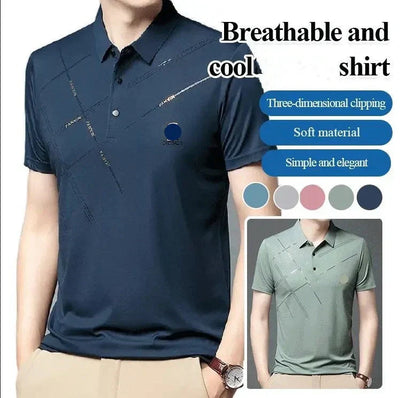 Men's Ice Silk Stretch Shirt Breathable Comfortable Summer Top