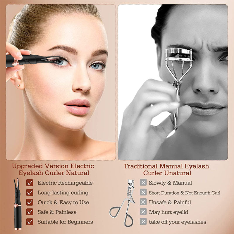 Heated Eyelash Curler Electric Lash Perm Tool For Long Curling