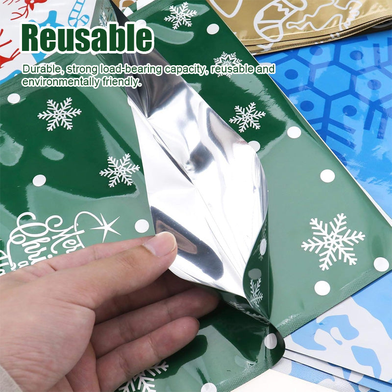Christmas Drawstring Gift Bag Festive Holiday Present Pouch