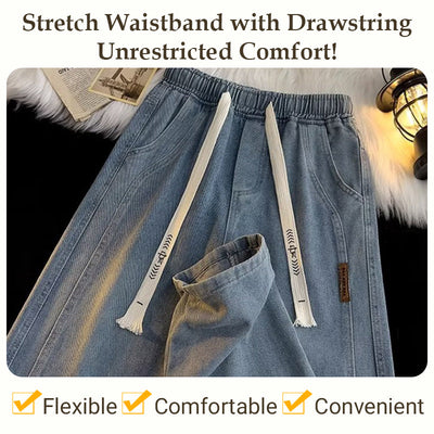 Men's Loose Straight Jeans Comfortable Durable Casual Denim Pants
