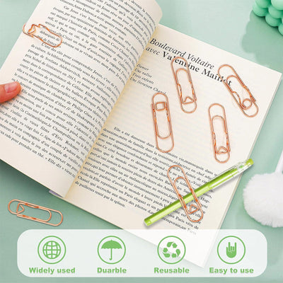Metal Heart Pen Clip Multifunctional Stylish Office Accessory