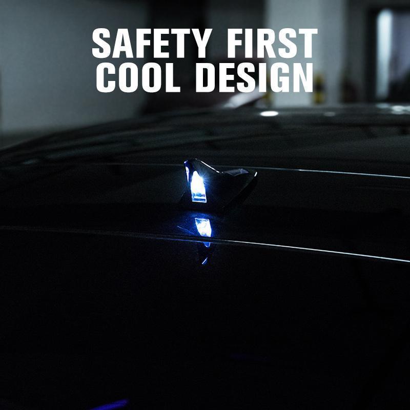 Solar Power Car Shark Fin Antenna With LED Flash Light