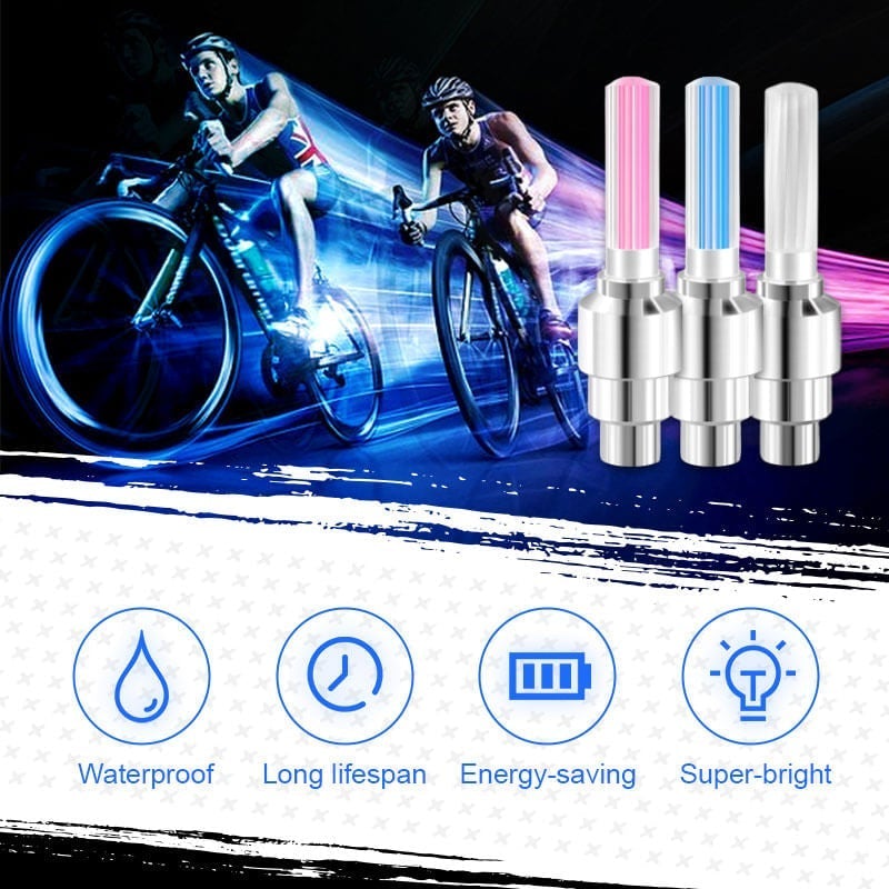 Waterproof LED Wheel Lights For Cars And Bikes Durable Bright
