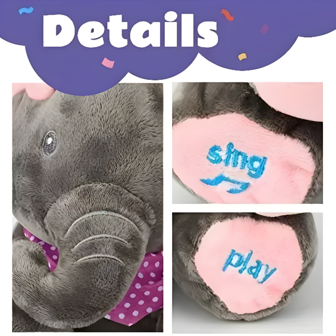 Peek-a-boo Interactive Elephant Toy Singing Plush Animal