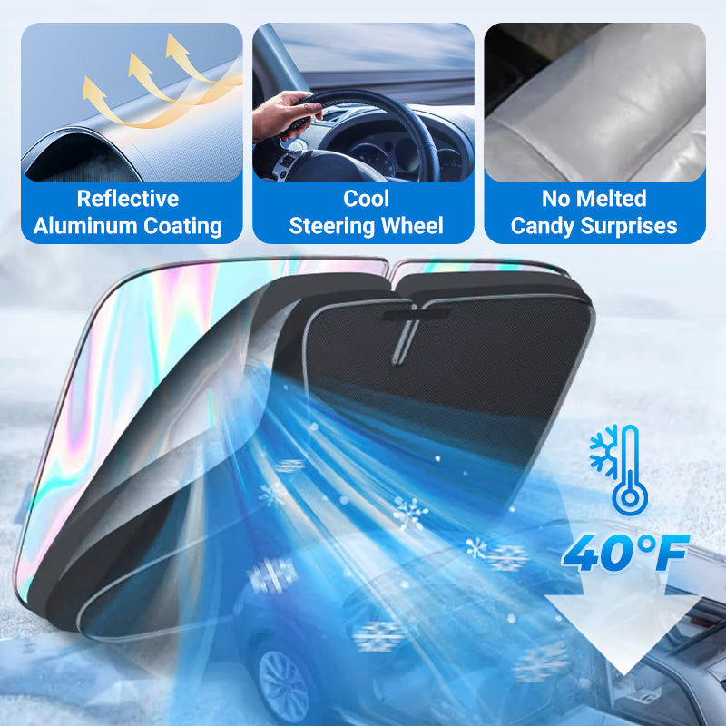 Universal Foldable Windshield Sun Shade For Cars And Trucks