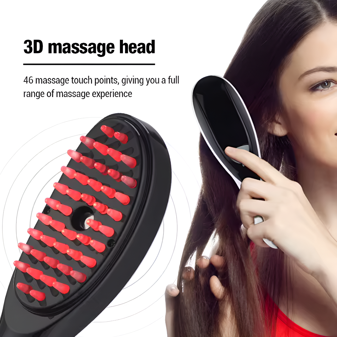 Red Light Therapy Hair Growth Brush For Thicker Healthier Hair