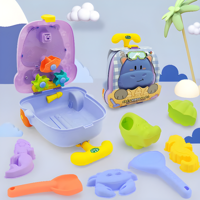 Beach Toy Set For Kids With Portable Carrying Case