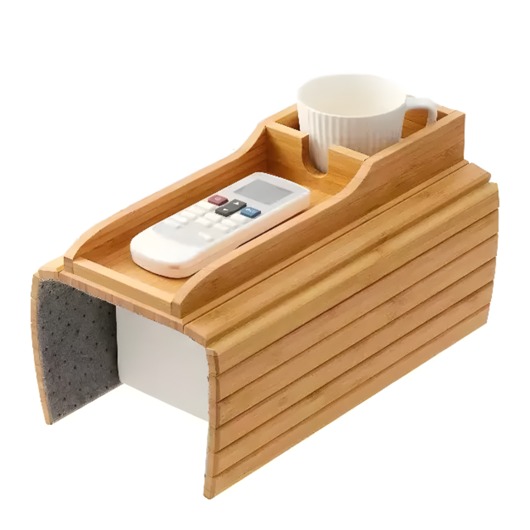 Couch Armrest Tray Table For Drinks Snacks And Remote Control