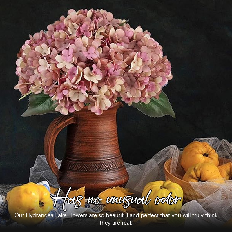 3d Hydrangea Artificial Flower Realistic Decorative Bloom