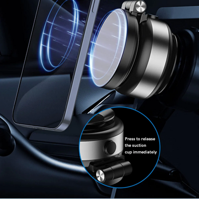 Magnetic Car Phone Holder With 360 Degree Rotation And Strong Grip