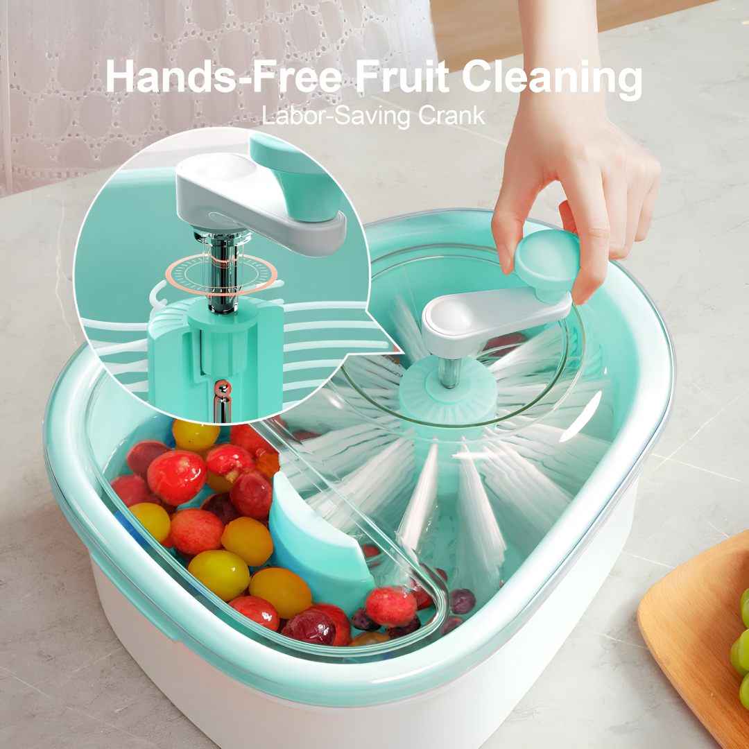 Manual Fruit And Vegetable Spinner Washer For Quick Clean And Dry