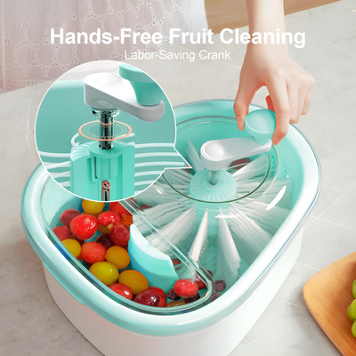 Manual Fruit And Vegetable Spinner Washer For Quick Clean And Dry
