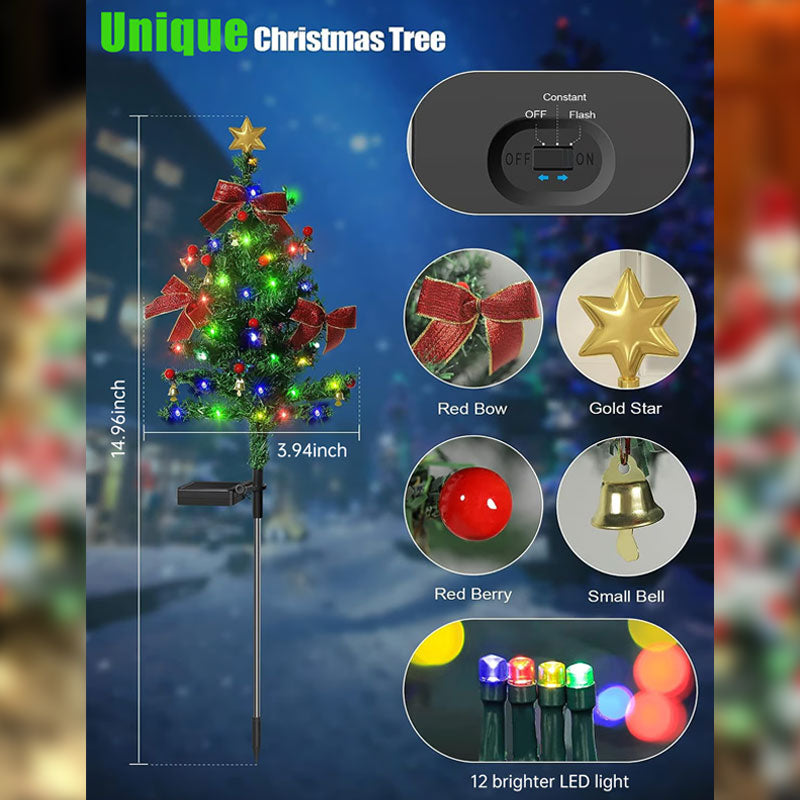 Solar Christmas Tree Lights Outdoor Waterproof LED Decorations