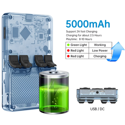 Portable Handheld Gaming Console With LCD Screen And Rechargeable Battery