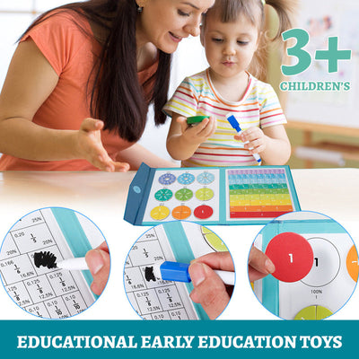 Magnetic Fraction Disk Demonstrator Educational Math Teaching Tool