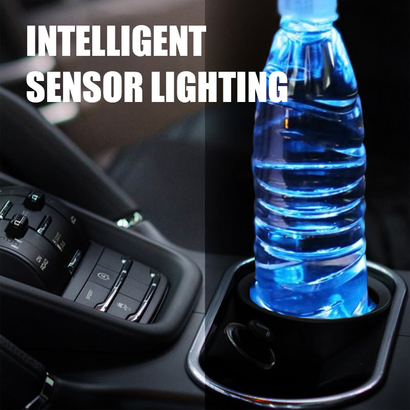 Car LED Cup Holder Coaster Luminous Glow Light Accessory