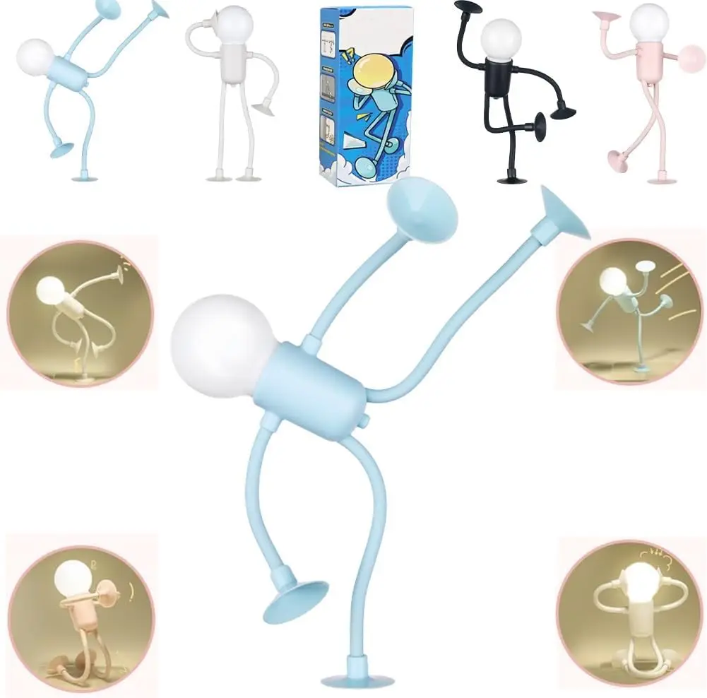 Flexible Sportsman Nightlight Adjustable Suction Cup Lamp For Bedroom