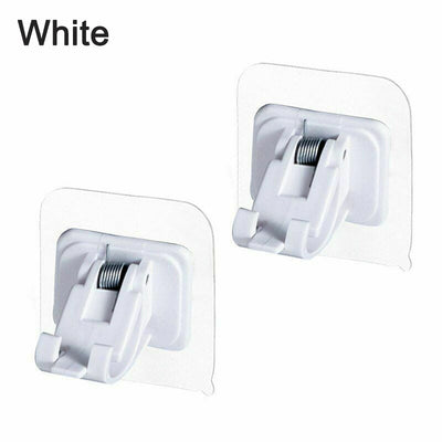 Nail-free Adjustable Curtain Rod Brackets Set Of 2 Holders