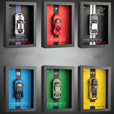 Sports Car Wall Art Diecast Car Frame Decoration