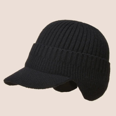 Knitted Winter Hat With Elastic Ear Protection For Outdoor Riding