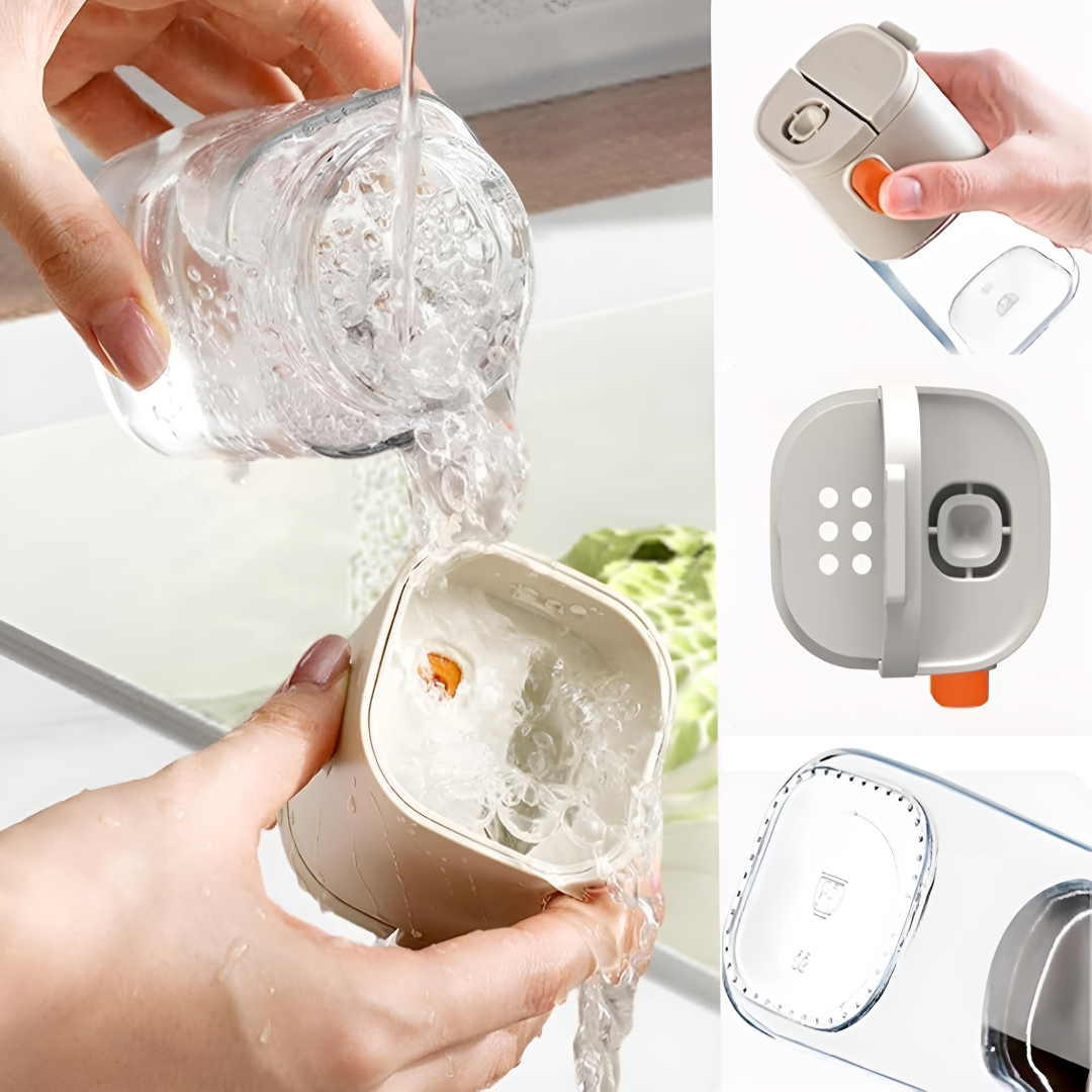 Push Button Salt And Pepper Dispenser Bottle For Easy Seasoning