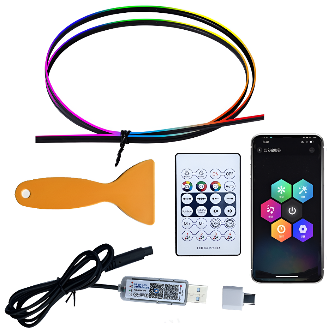 Car Interior LED Strip Lights RGB Ambient Lighting Kit