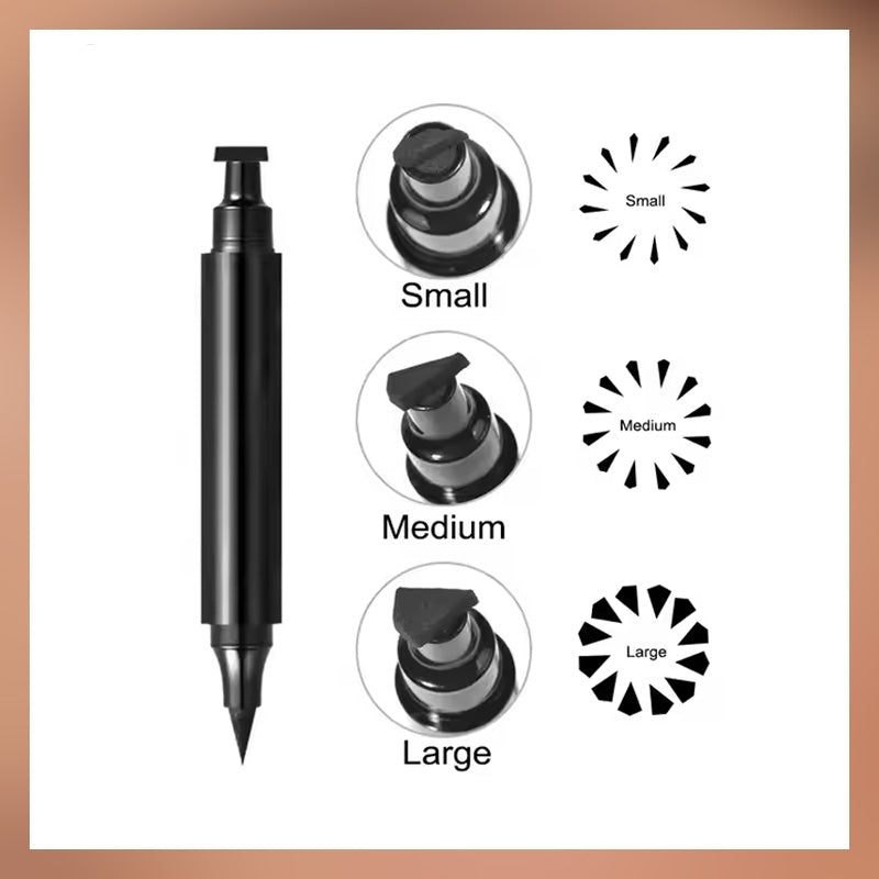 Double-Head Stamp Eyeliner Pen For Precise Easy Eye Makeup