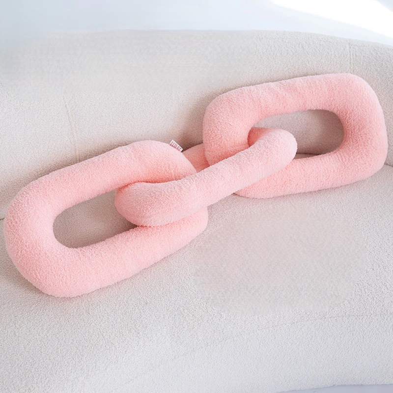 Plush Chain Knot Pillow Soft Decorative Cushion For Sofa And Home